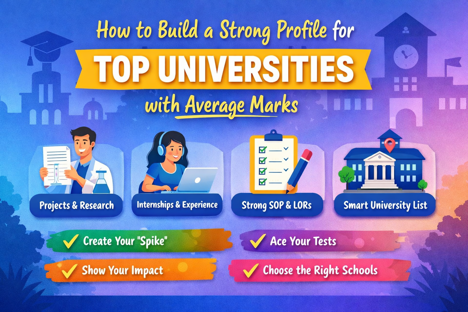 How to Build a Strong Profile for Top Universities with Average Marks (2026 Guide)